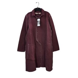 Cynthia Ashby Women's Telly Cotton Quilted Heavyweight Grunge Style Coat - M